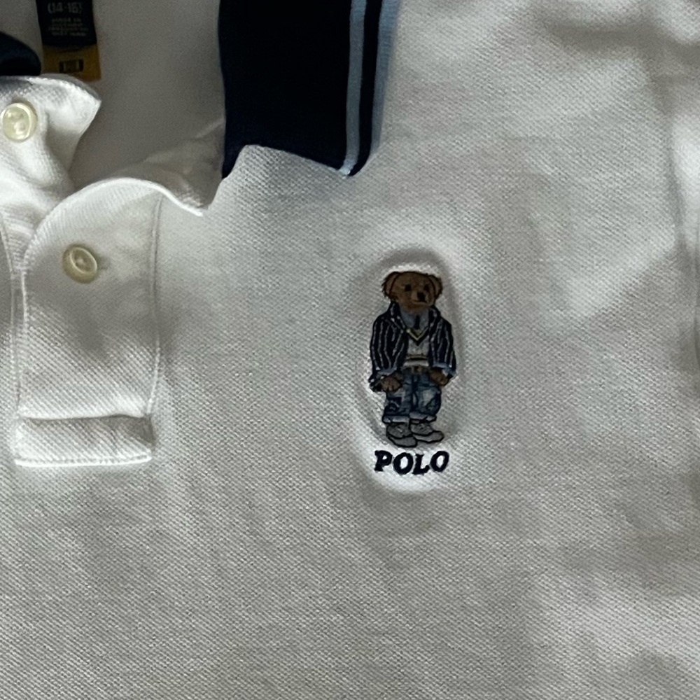 Polo by Ralph Lauren Navy and White Polo Shirt - Picture 2 of 3